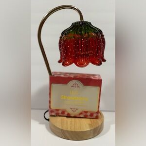 HTF Luze Strawberry Themed Candle Warmer Lamp With Timer - Viral